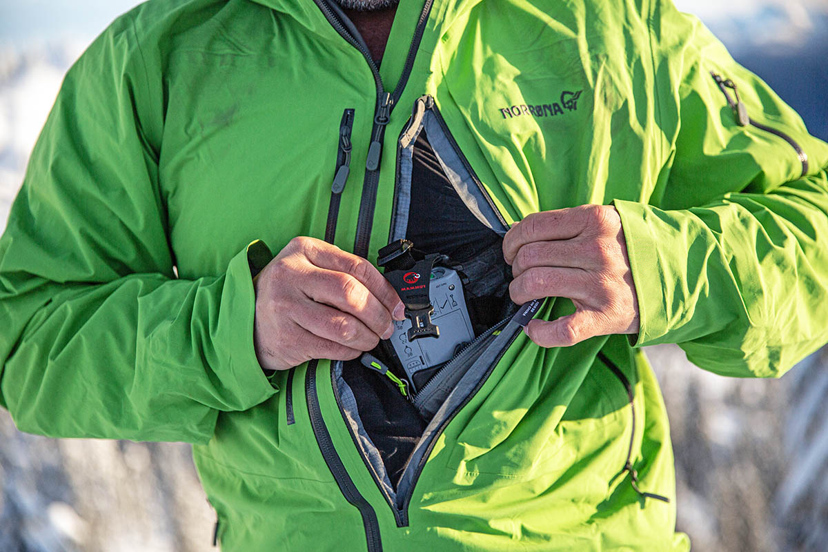 Mammut Barryvox avalanche beacon (stored in holster)